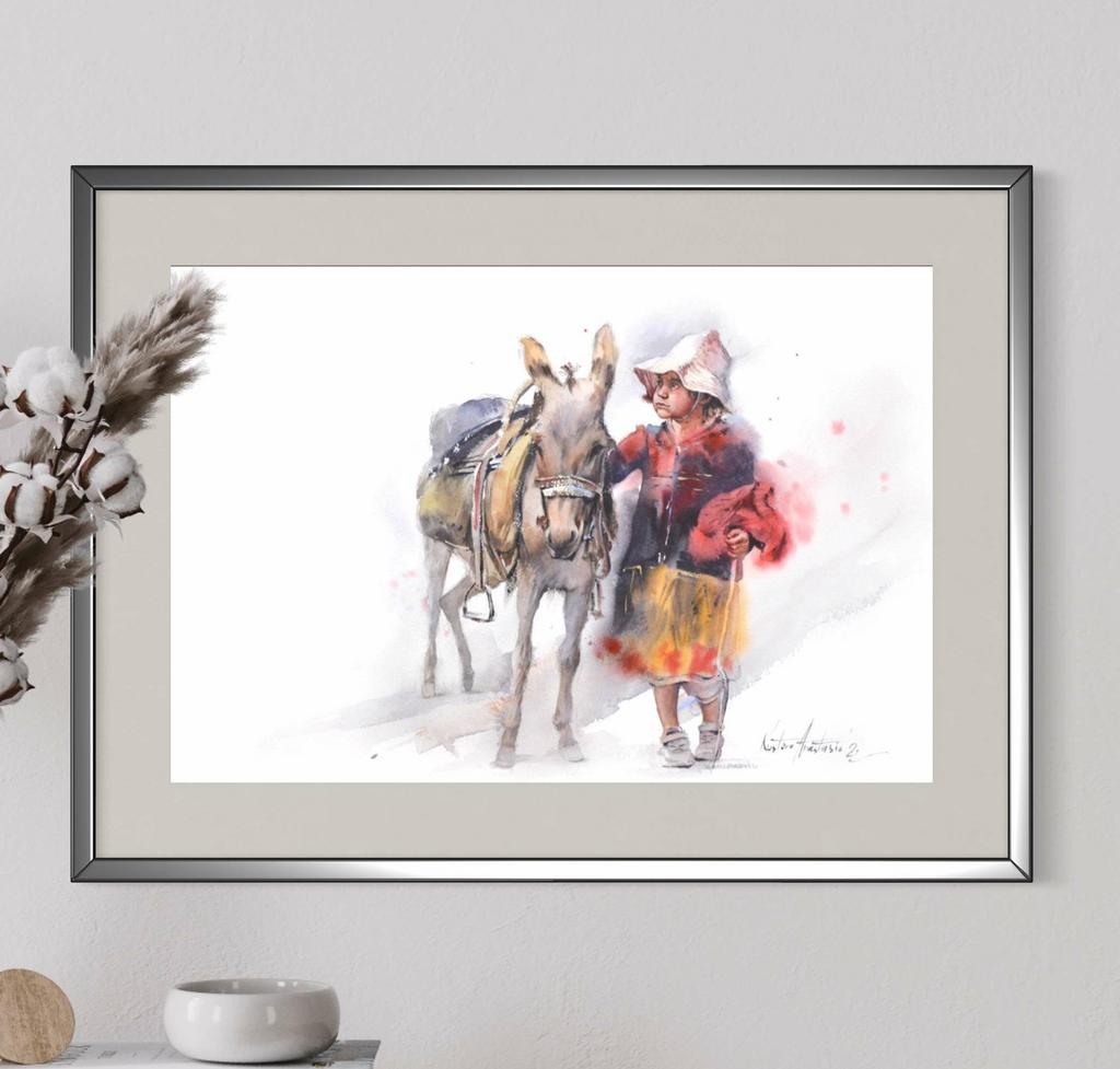 Картина “Girl with a donkey”