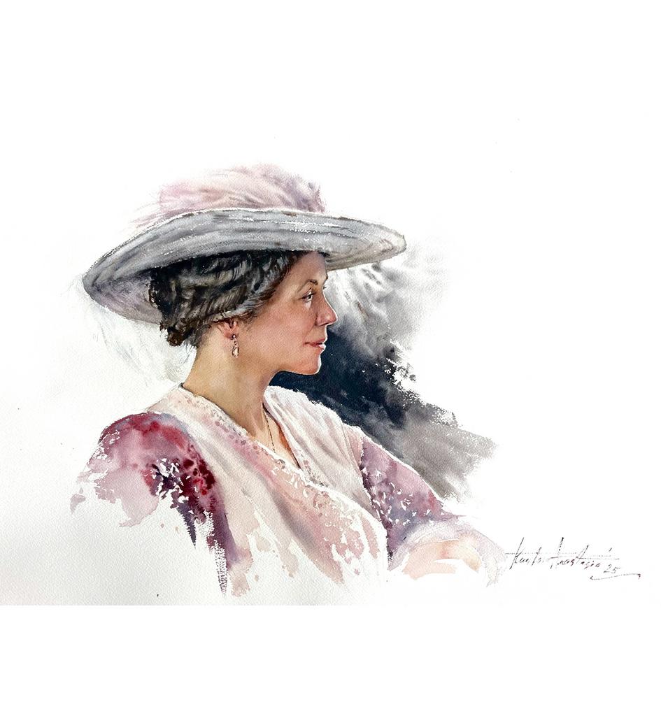 Картина  "Дама в шляпе”