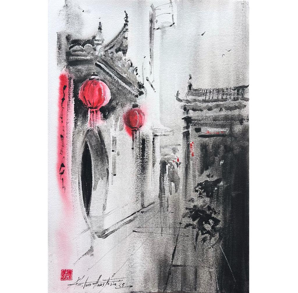 Картина  "Xidi. Китай”