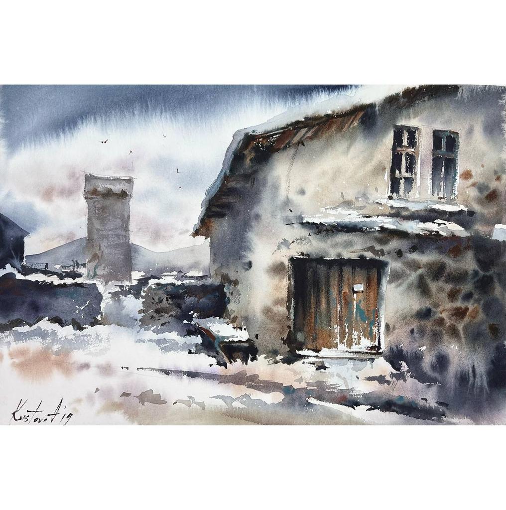 Картина  "Зимняя Сванетия”