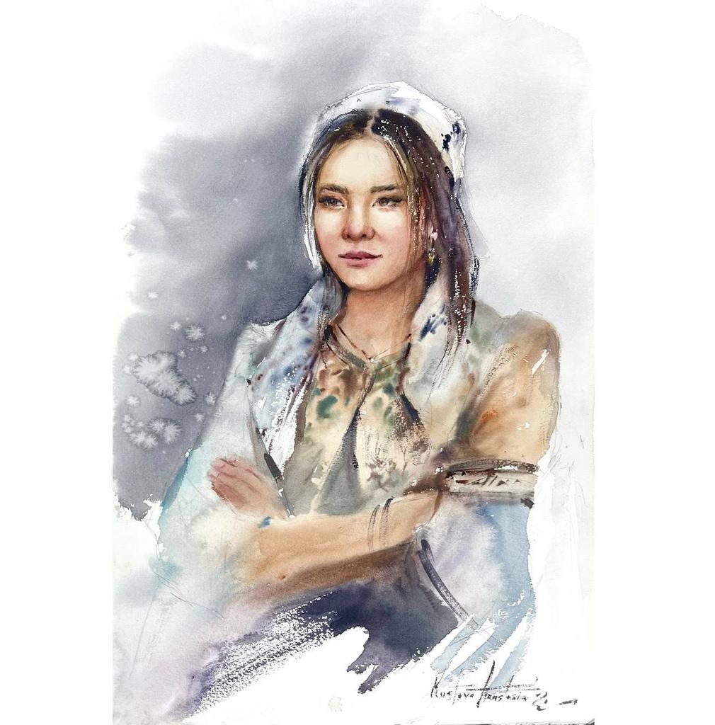 Картина  "Девушка из Киргизии”