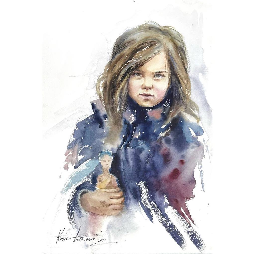 Картина  "Девочка с куклой”