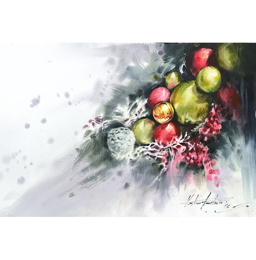 Картина  "Новогодние шары”