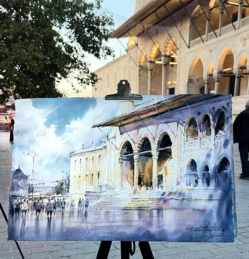 Картина  "Новая мечеть. Стамбул"