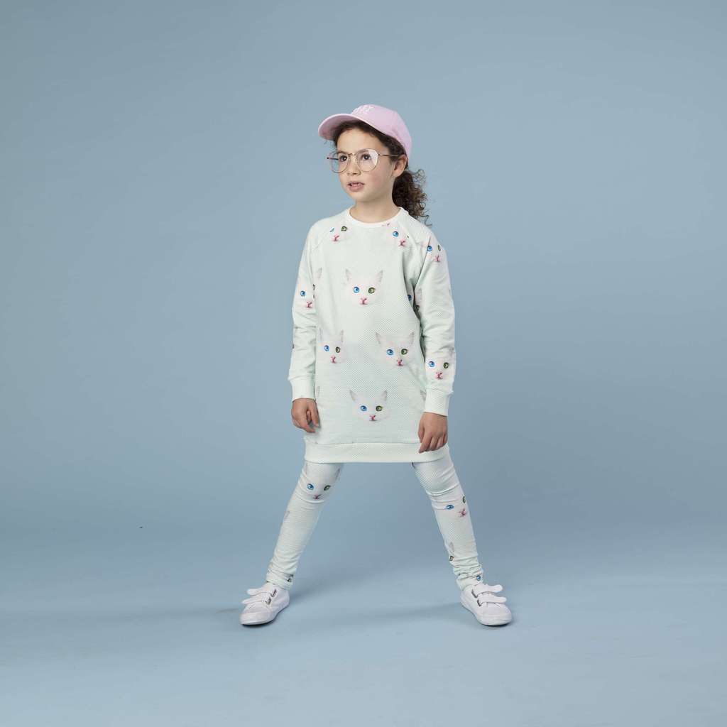 "Кошачьи глаза" Платье и леггинсы Дети.