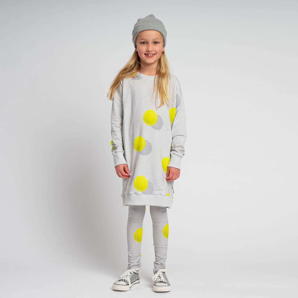 "Теннисные мячи" Платье и леггинсы Дети.
