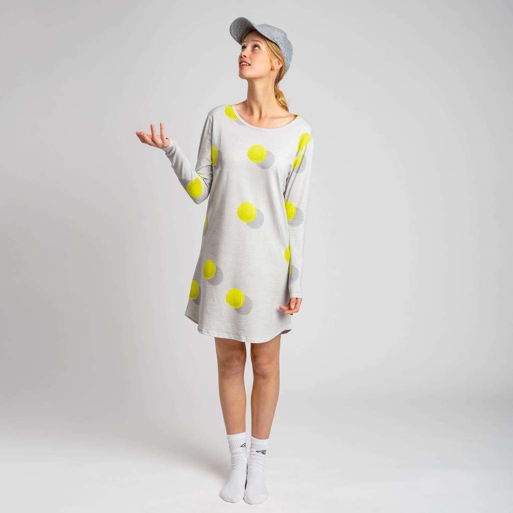 "Теннисные мячи" Платье - лонгслив Жен.