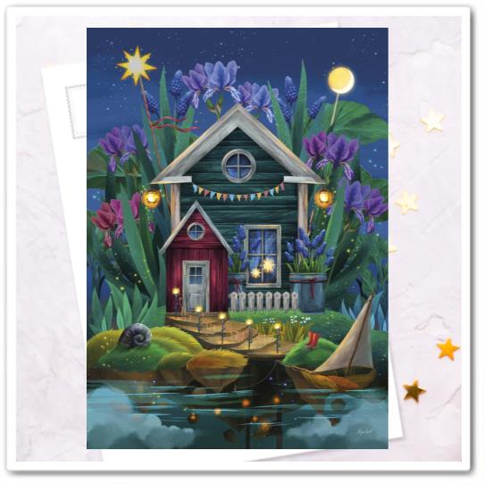 Волшебный домик у берега