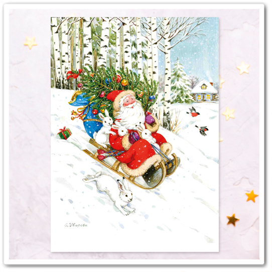 Дед Мороз и зайцы