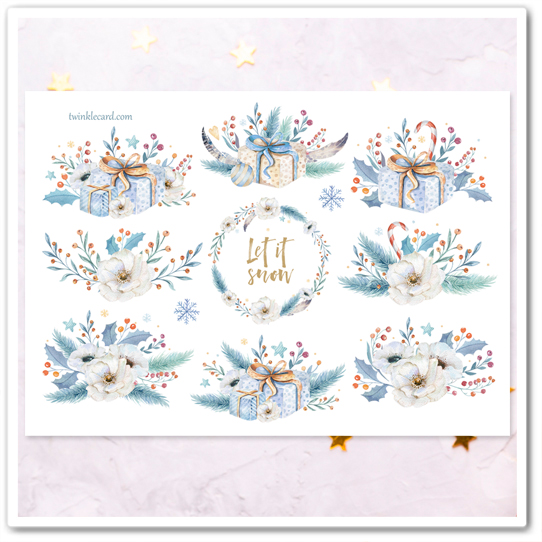 Наклейки "Зимние композиции"