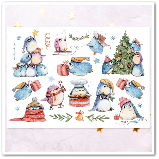 Наклейки "Пингвины"