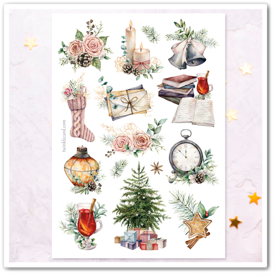 Наклейки "Винтажная зима"