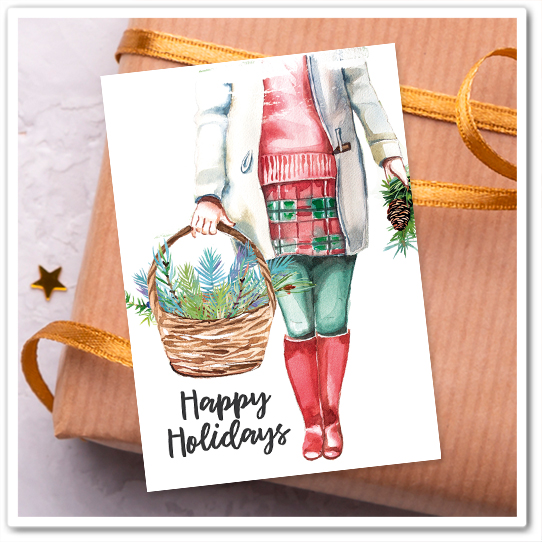 Mini-открытка "Happy Holidays"