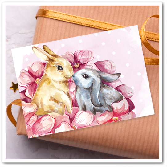 Mini-открытка "Кролики"