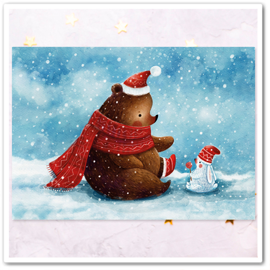 Миша и зайка. Снежный денёк