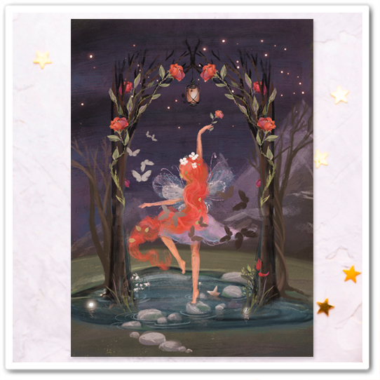 Зачарованный лес. Фея на озере