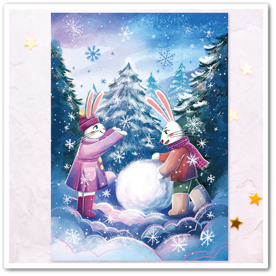 Зайчики. Снежок