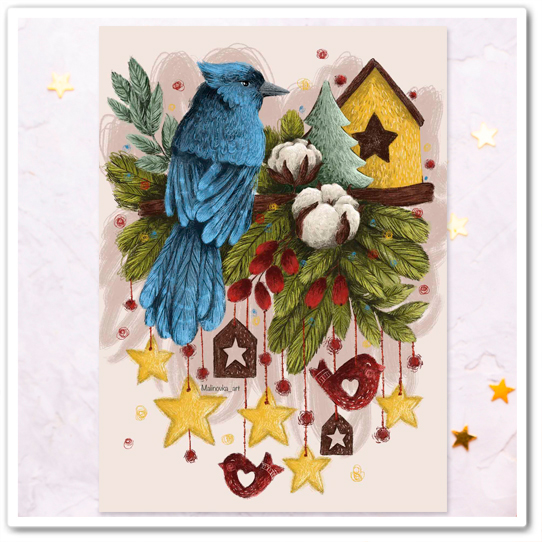 Птички. Рождество. №1
