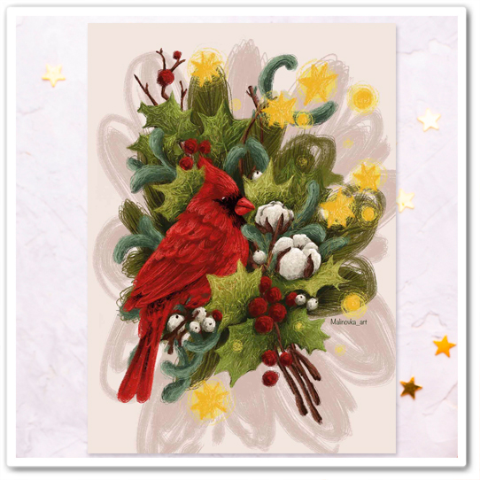 Птички. Рождество. №2