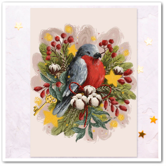 Птички. Рождество. №4