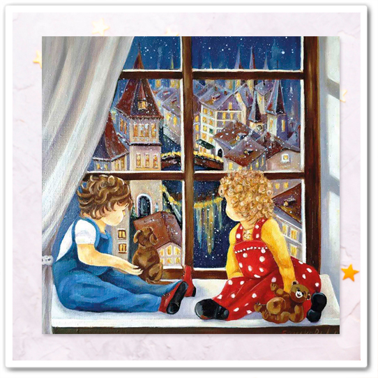 Дети. Первый снег