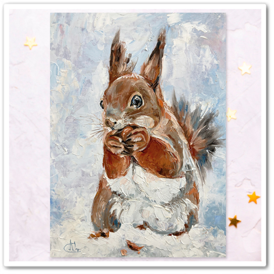 Белка с орешком