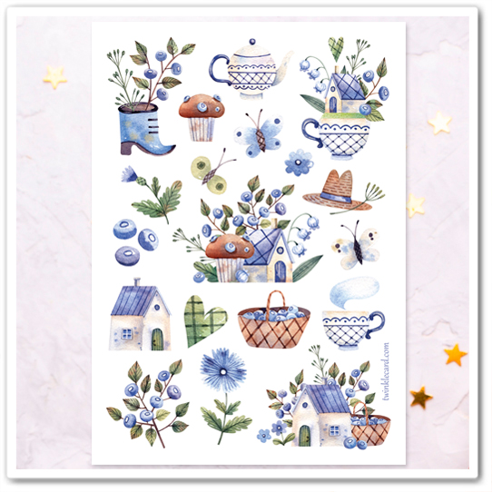 Наклейки "Голубика"