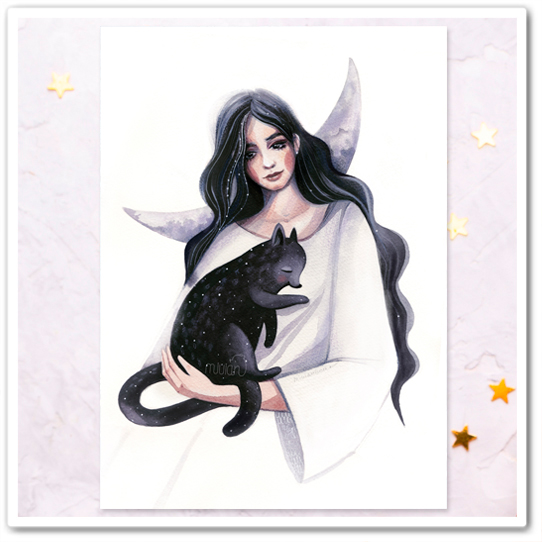 Волшебница и чёрный кот