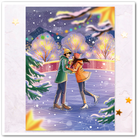 Пара на катке