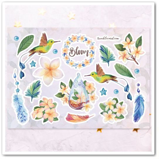 Наклейки "Тропический цветок"