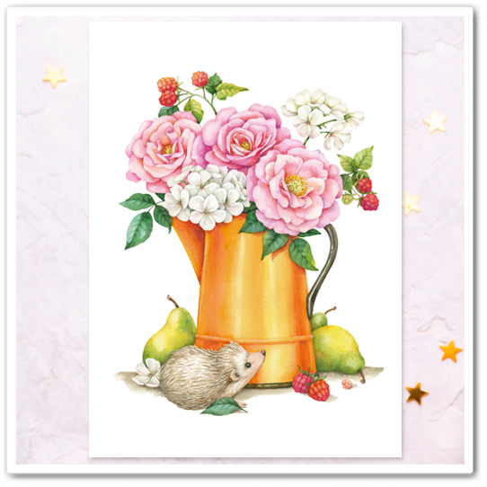 Ёжик и розы