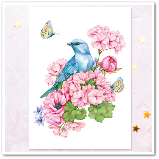 Птица в герани