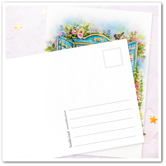 Голубое окошко  в мальвами