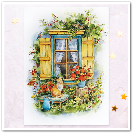 Желтое окошко со столиком