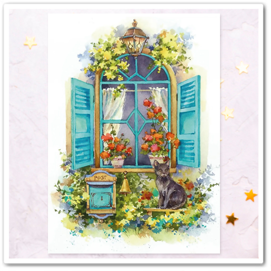 Бирюзовое окошко с почтовым ящиком