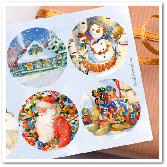 Наклейки "Дед Мороз"