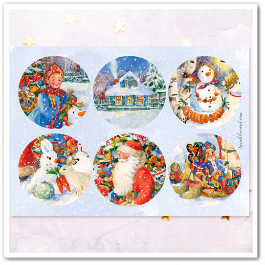 Наклейки "Дед Мороз"