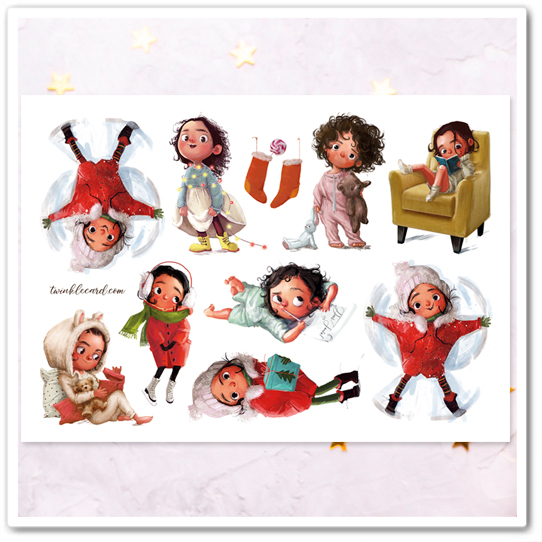 Наклейки "Алиса на каникулах"