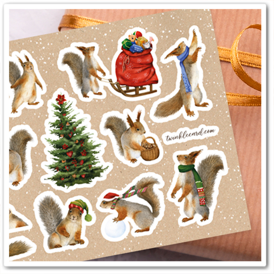 Наклейки "Белочки"