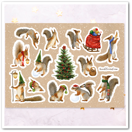 Наклейки "Белочки"