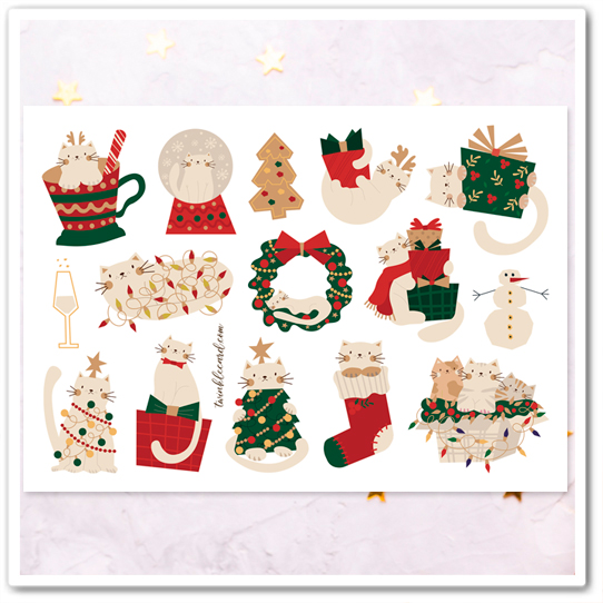 Наклейки "Котик. Венок"