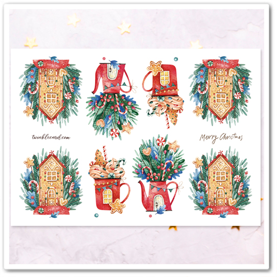 Наклейки "Пряничные домики"