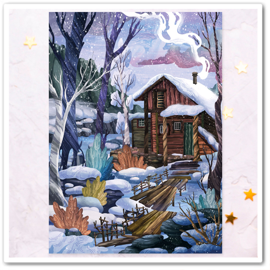 Хижина зимой