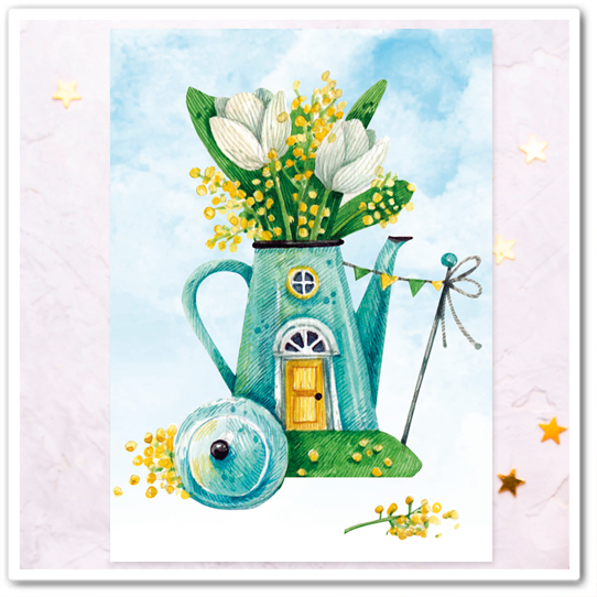 Домик с мимозой