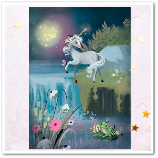 Волшебное озеро. Единорог