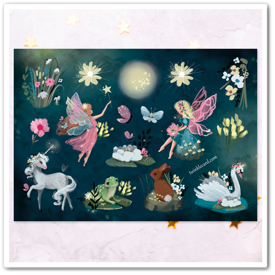 Наклейки "Волшебное озеро"