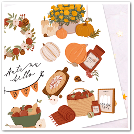 Наклейки "Осенний декор"