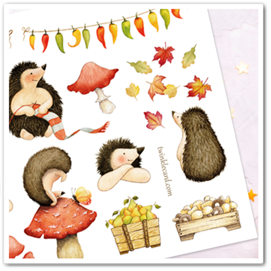 Наклейки "Ежиный урожай"