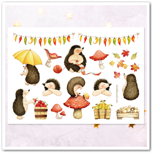 Наклейки "Ежиный урожай"