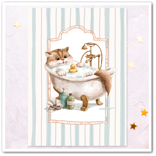 Кот-домосед. Пенная ванна